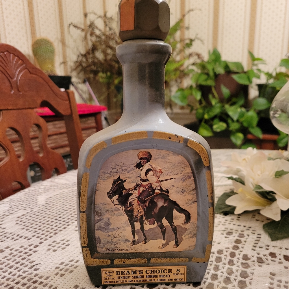 Vintage Jim Beam The Indian Trapper Decanter (empty)